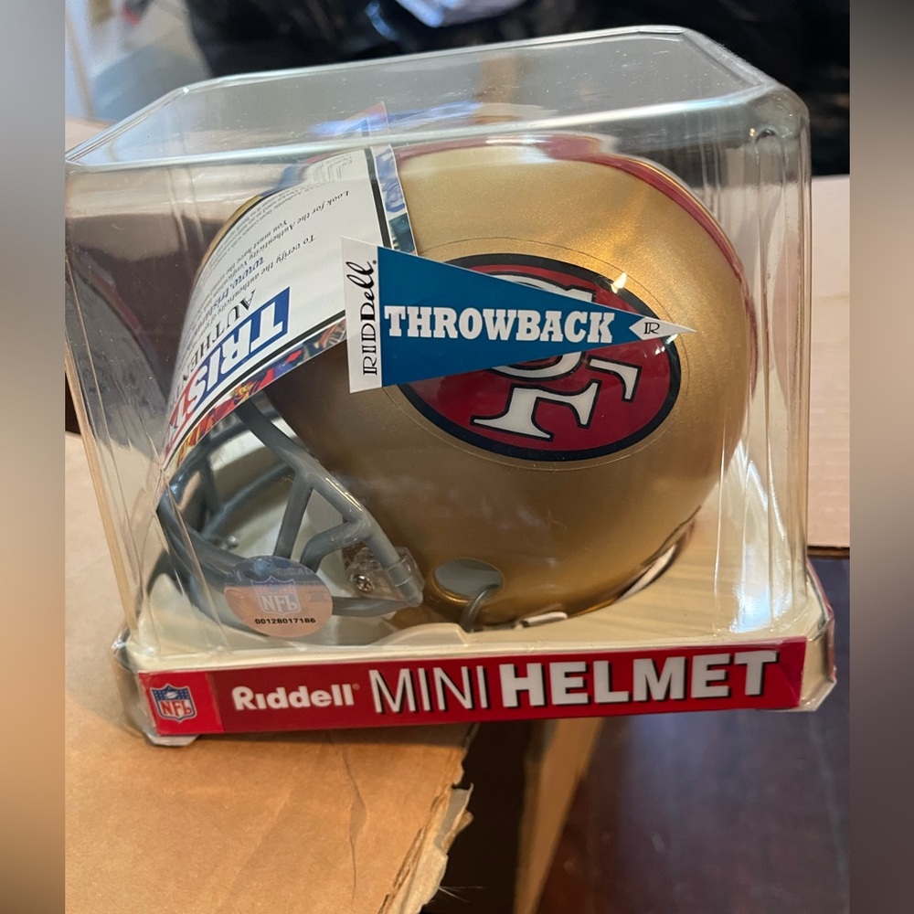 Randy Cross Autographed Mini Helmet Riddell - Picture 3 of 7